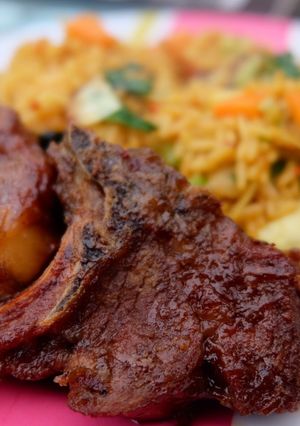 Foto resep Pilau rice dan Lamb chop