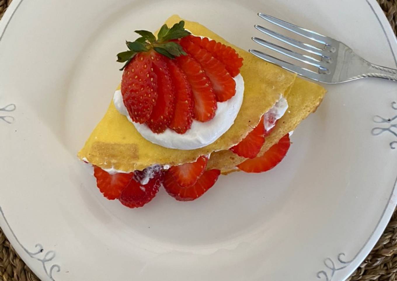 Crepas dulces keto de harina de coco