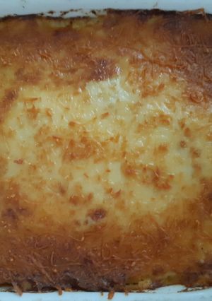 Una foto de Lasaña de berenjena y calabacín con bechamel de coliflor