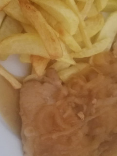 Una foto de Filete de lomo en salsa de cebolla