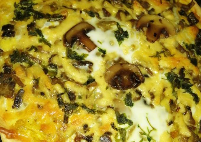 Киш с картофелем и грибами