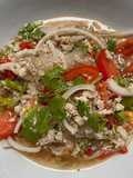 Glass Noodle Salad with Ground Chicken (Yum Woon Sen)