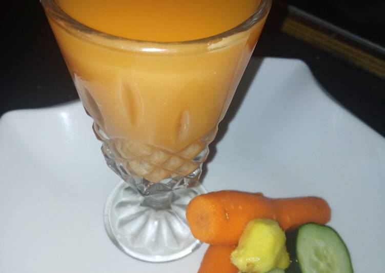 Easiest Way to Make Ultimate Carrot with cucumber and Ginger juice
