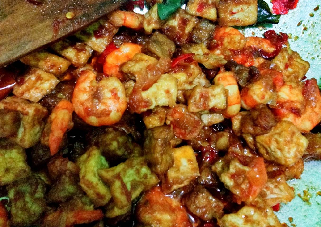 Tempe Tahu Udang sambel goreng