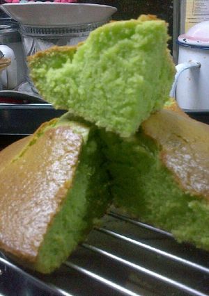 Foto resep Bolu pandan no telur no mixer🍰☕👍👌😍😍