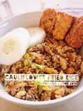 Cauliflower fried rice ("nasi kembang kol" goreng)