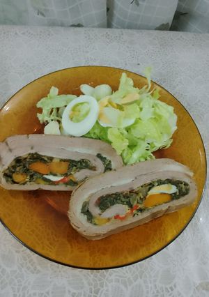 Una foto de Matambre relleno