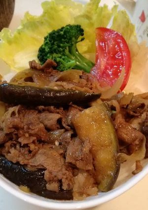 Foto resep Eggplant 🍆 & Beef 🐮 Bowl 🍚 BBQ flavor
