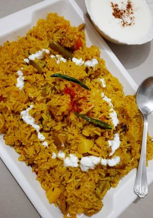 सोया वेज बिरयानी (Soya veg biryani recipe in hindi) रेसिपी मुख्य फोटो