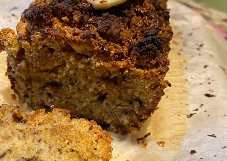 Comment faire Faire Appétissante Banana Bread façon Crumble Cake,Noix
de Cajou/Pépites de chocolat 👩🏼‍🍳