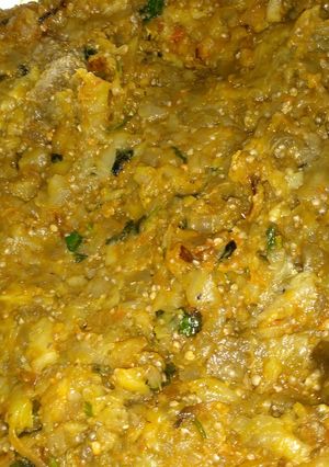 A picture of Mashed eggplant #authors marathon.