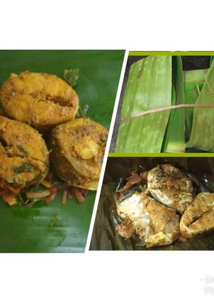 A picture of Fish masal in Banana leaf.