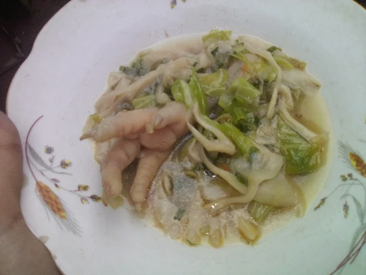 Langkah Mudah untuk Membuat Resep Tongseng jamur &amp;amp; ceker ayam yang Uenak Anti Ribet, Mantap