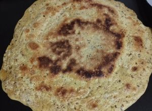 Una foto de Pancake con harina integral y ajonjolí