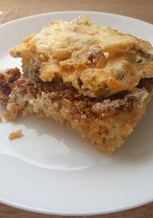 Rakott zöldbab szaftosan, sajtosan recept fotója