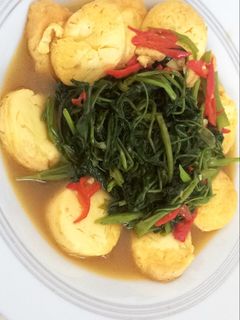 Foto resep Cah kangkung tofu