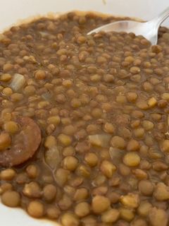 Una foto de Lentejas con chorizo