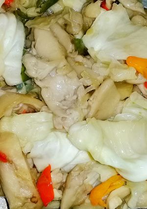 Foto resep Tumis jamur + kubis