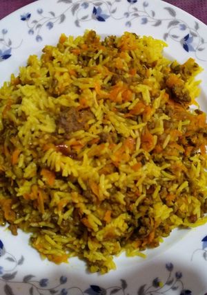 عکسی از دستور ماش پلو 🥕🧅🍚