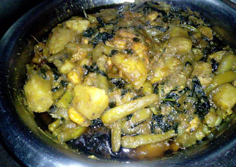 Malabar spinach stir fry