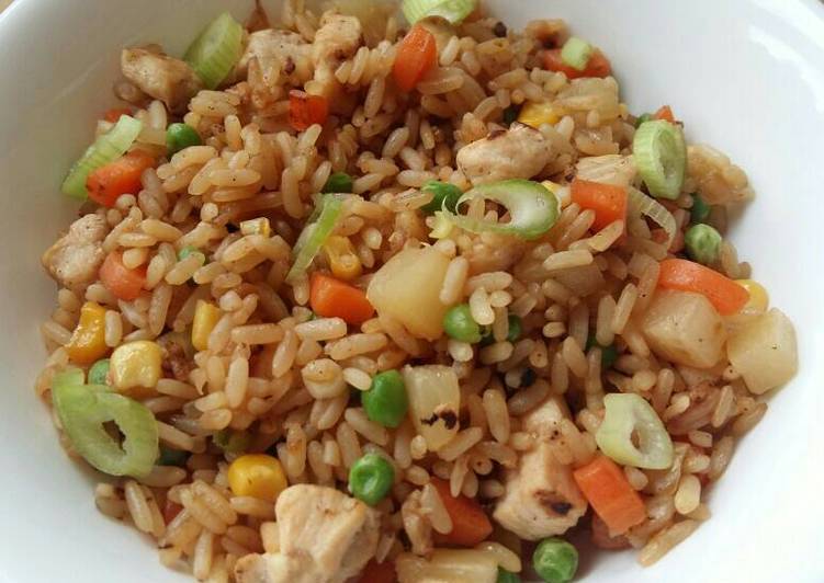Recipe of Favorite Vickys Pineapple &amp; Chicken Fried Rice, GF DF EF SF NF