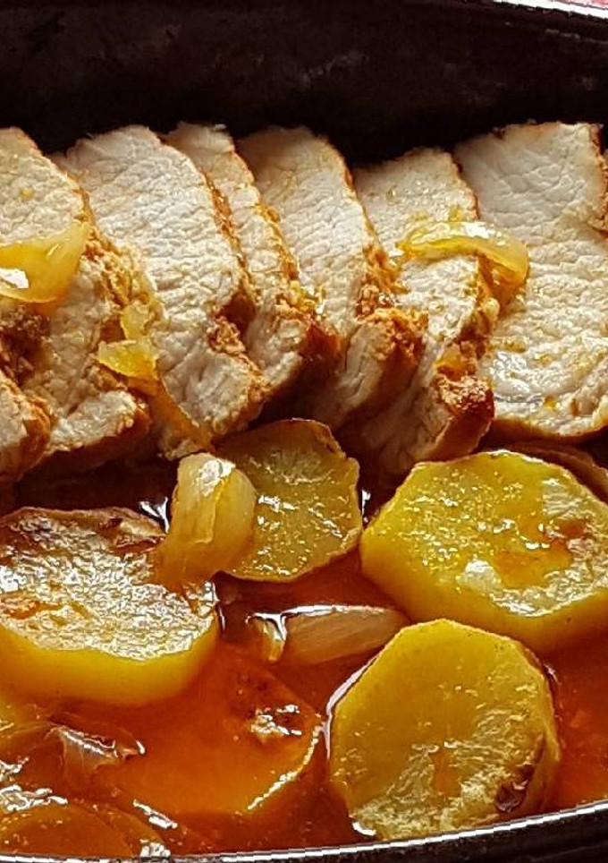 Una foto de Lomo de cerdo al horno con pimentón