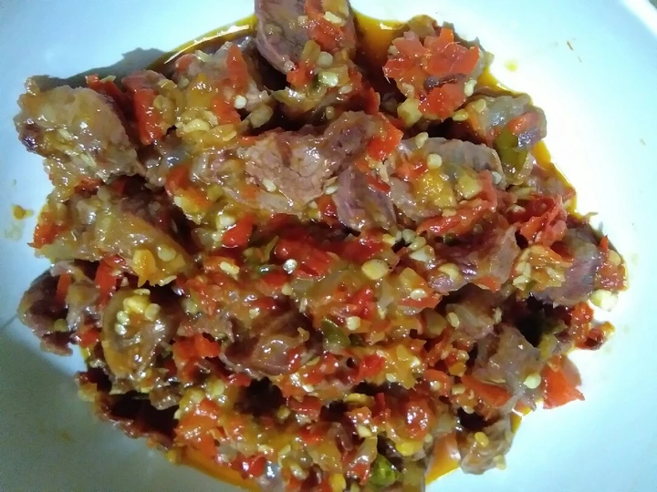 Langkah Mudah untuk Menyiapkan Resep Balado daging sapi Anti Ribet, Mantap Sekali