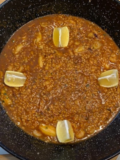 Una foto de Arroz meloso de marisco