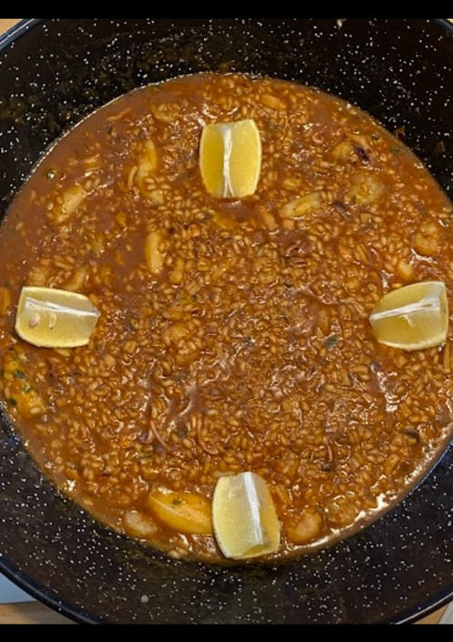 Una foto de Arroz meloso de marisco