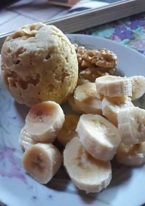 Una foto de Mug cake de avena en microondas