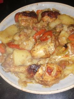 صورة لوصفة افخاد دجاج بالخضار🐔