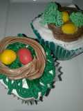 Cupcakes "nido de dinosaurios"