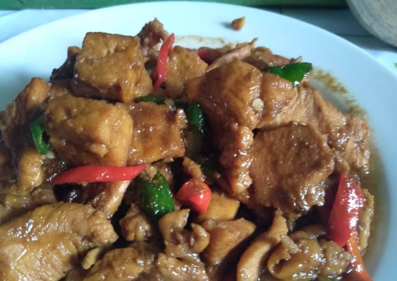Tahu ayam tariyaki