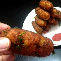 Mushroom carrot kebab A picture of Mushroom carrot kebab.