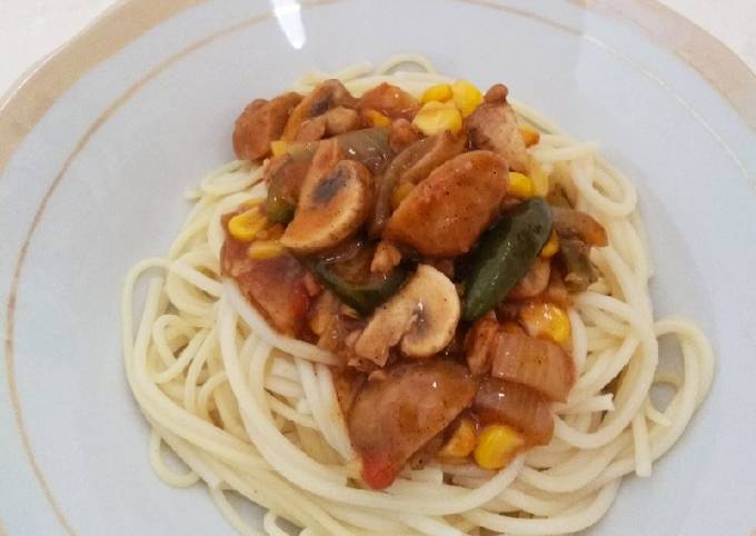 Anti Ribet, Memasak Spaghetti lada hitam Sederhana Dan Enak