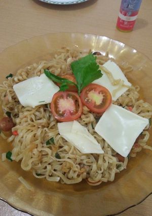 Foto resep Mie goreng keju spesial