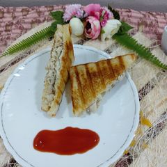 Chicken grilled cheese sandwiches A picture of Chicken grilled cheese sandwiches.