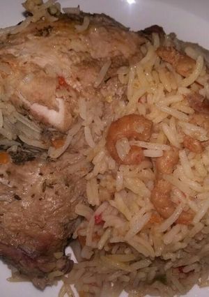 A picture of Left Over Shrimp Sauce Jollof Rice.