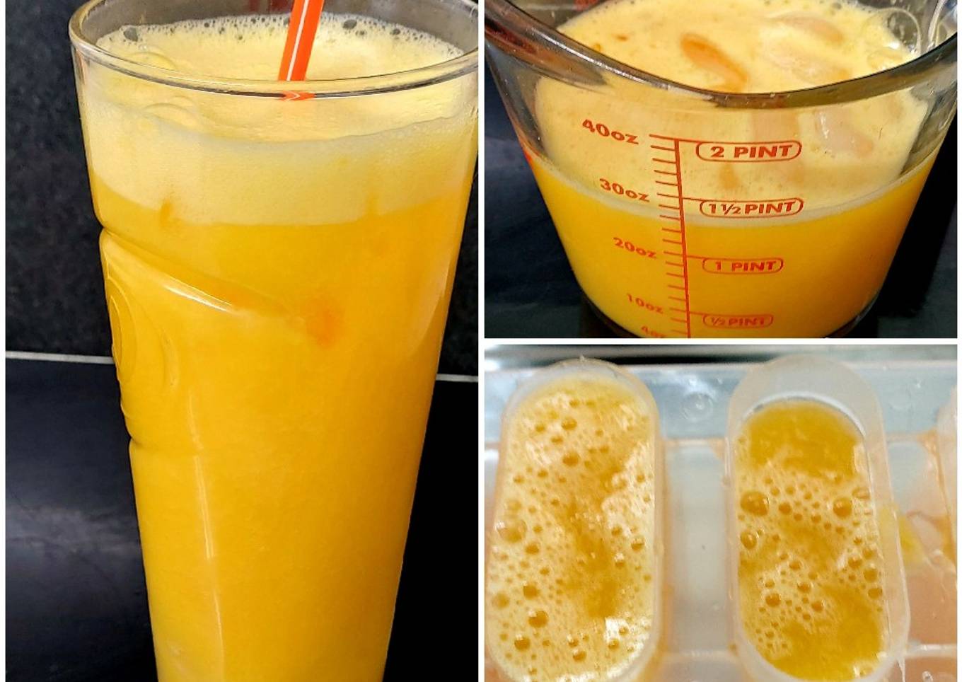 My Mango and Orange lollies and iced Drink 😍