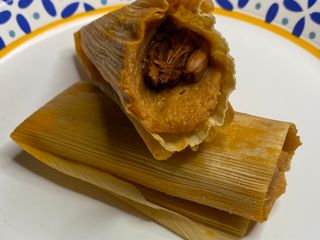 Vegan Chile Colorado Jackfruit Tamales