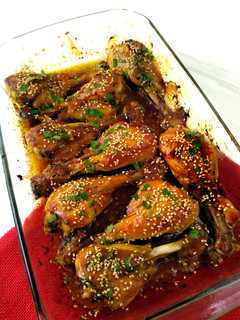 Una foto de Muslos de pollo a la coreana {en horno}🍗