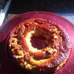 Una foto de Budín de manzanas sin harina