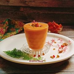 A picture of પપૈયા સ્મુધિ.(Papaya Smoothie recipe in Gujarati).