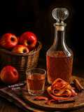 Liquore con bucce di mela