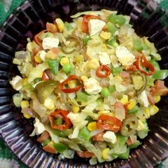 Five Pepper Paneer Salad A picture of Five Pepper Paneer Salad.
