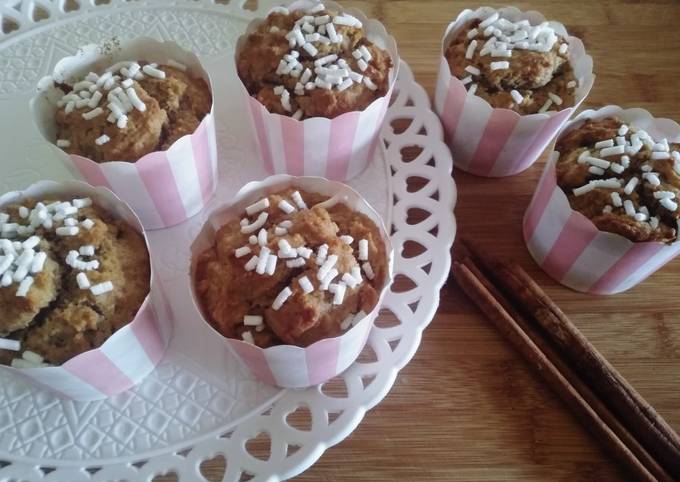 Muffin con fette biscottate integrali..