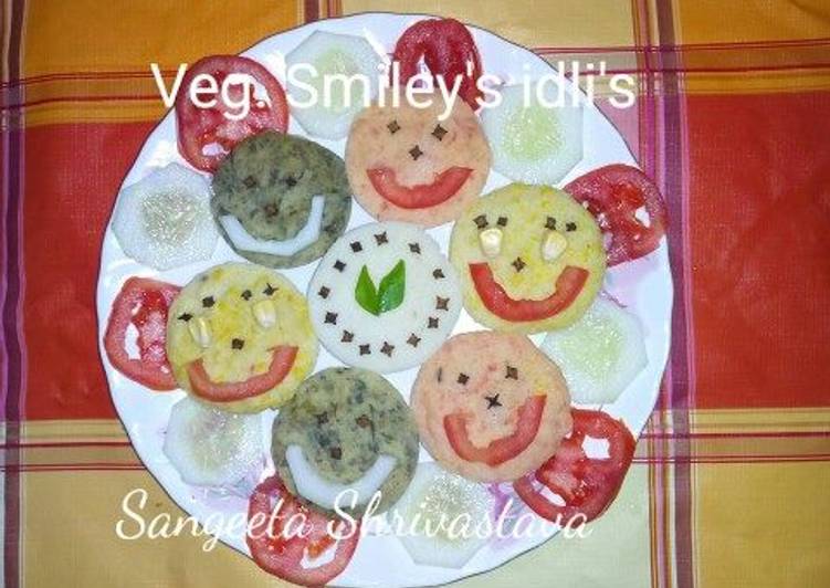 Recipe of Any-night-of-the-week Veg smiley idli&#39;s