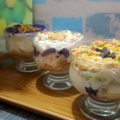 Creamy fruits delight 🍏🍍 A picture of Creamy fruits delight 🍏🍍.