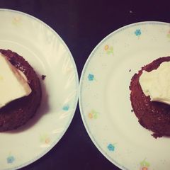 A picture of Choco Lave Cake!.
