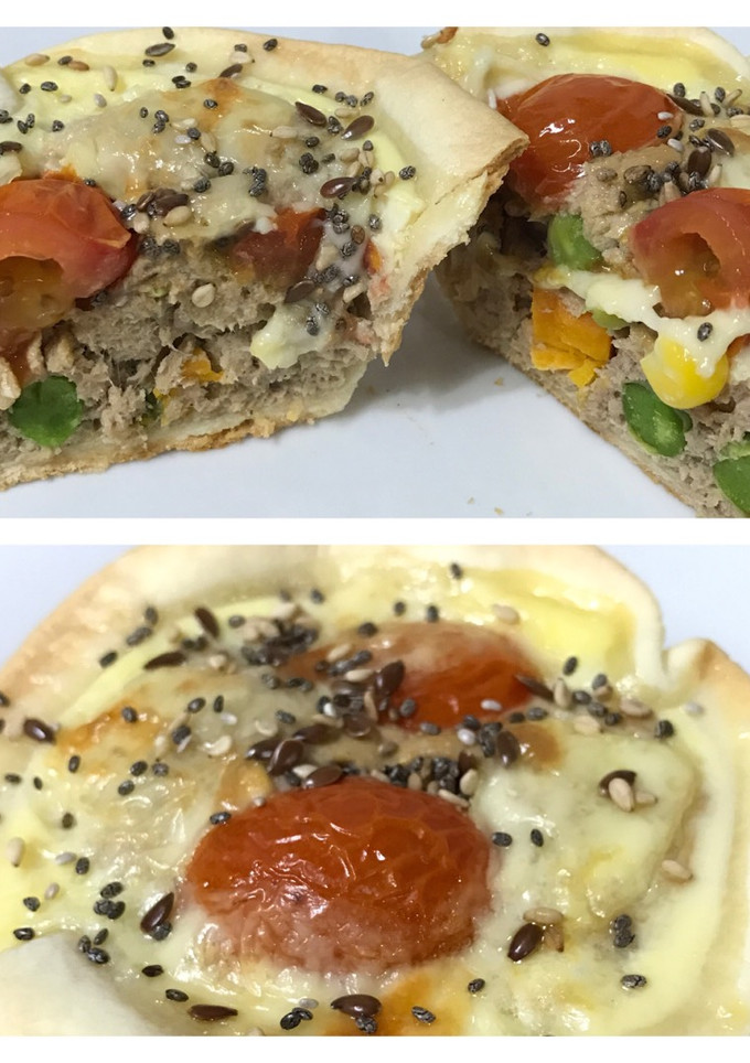 Una foto de Canastitas de atún y verduras